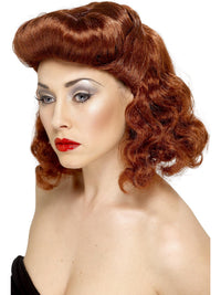 PIN UP GIRL WIG, ADULT - Front