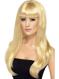 BABELICIOUS WIG WITH FRINGE, ADULT - Black - Front