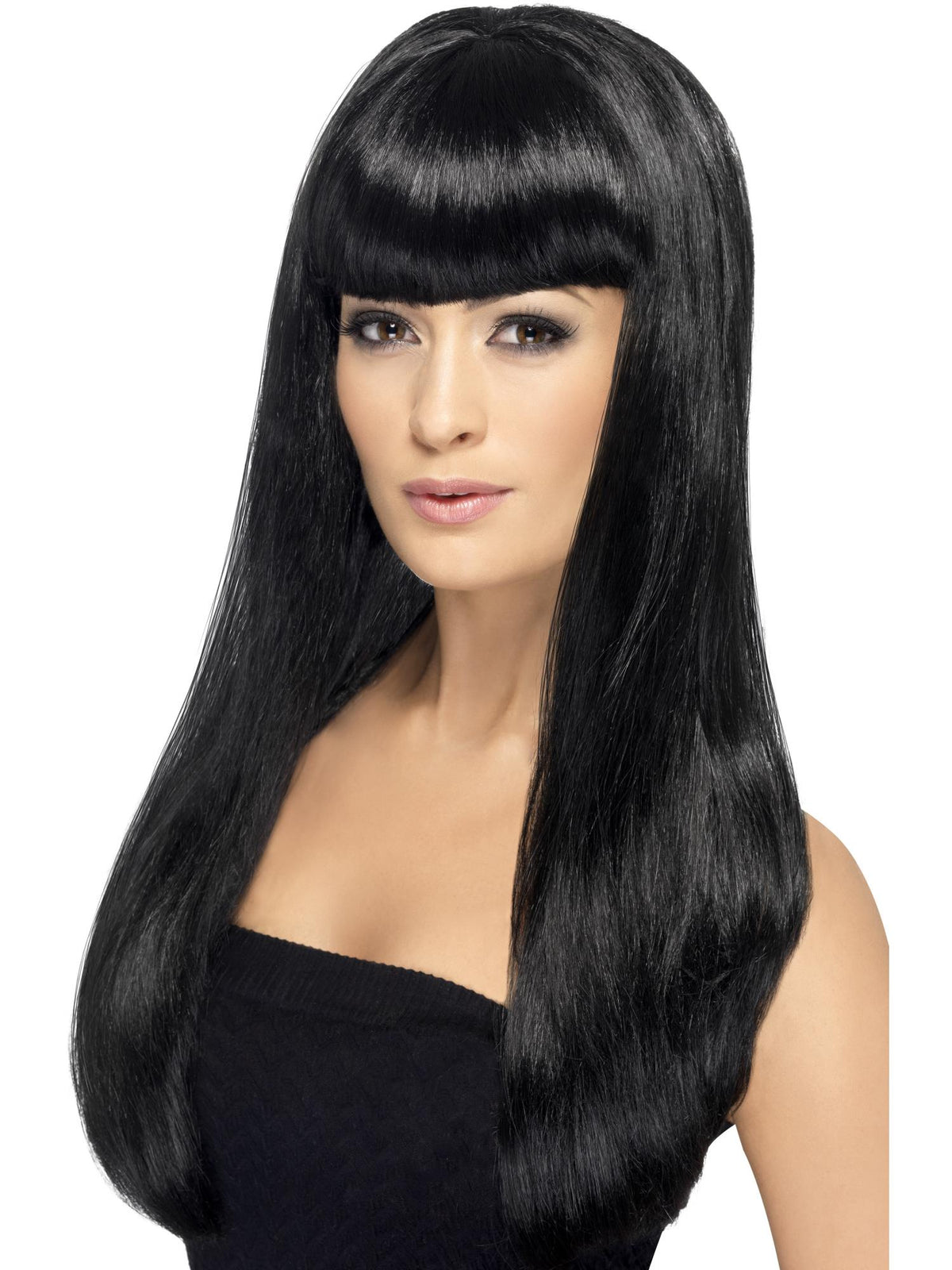 BABELICIOUS WIG WITH FRINGE, ADULT - Black - Back