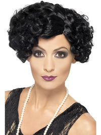 FLAPPER WIG BROWN, ADULT - Black - Packaging
