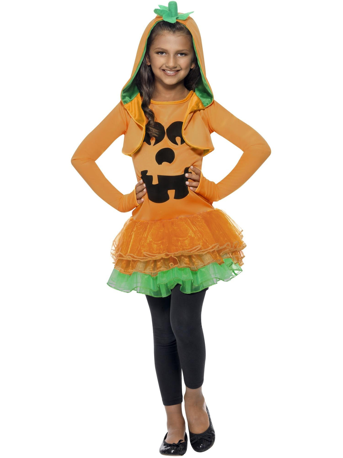 PUMPKIN TUTU DRESS COSTUME - S - Back