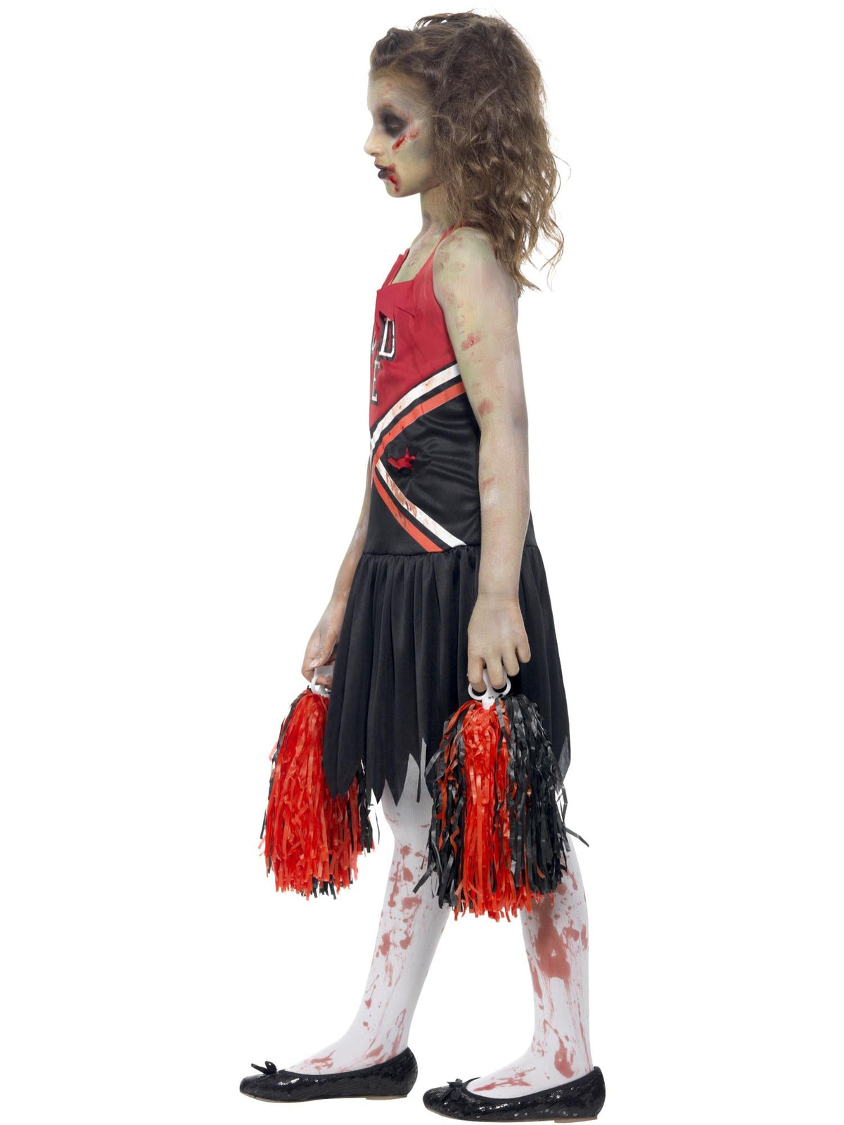 ZOMBIE CHEERLEADER COSTUME, CHILD - L - Back
