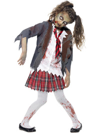 ZOMBIE SCHOOL GIRL COSTUME, CHILD - Packaging