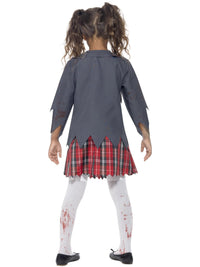 ZOMBIE SCHOOL GIRL COSTUME, CHILD - Side