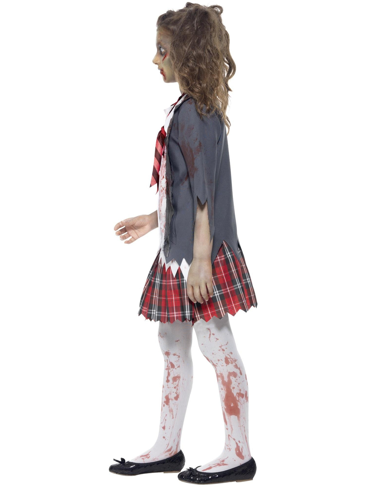 ZOMBIE SCHOOL GIRL COSTUME, CHILD - Back
