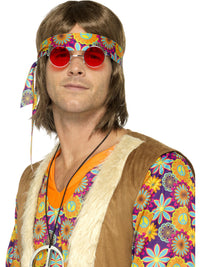 HIPPIE SPECS, RED, ADULT - Back