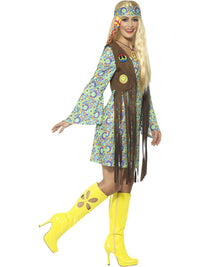 60S HIPPIE CHICK COSTUME, ADULT - Back