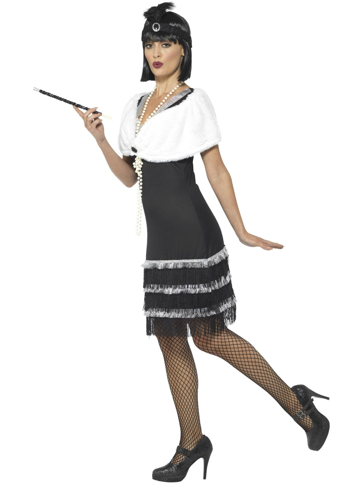 FLAPPER DELUXE COSTUME WITH STOLE, ADULT - Back