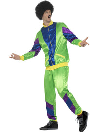 80S HEIGHT OF FASHION SHELL SUIT COSTUME, GREEN - L - Side