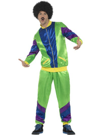 80S HEIGHT OF FASHION SHELL SUIT COSTUME, GREEN - L - Back
