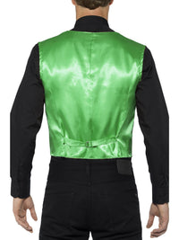SEQUIN WAISTCOAT GREEN, ADULT - Side