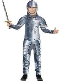ARMOURED KNIGHT DELUXE COSTUME, CHILD - L - Front