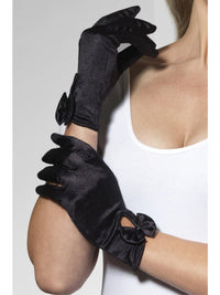 GLOVES SHORT &amp; BLACK, ADULT - Front