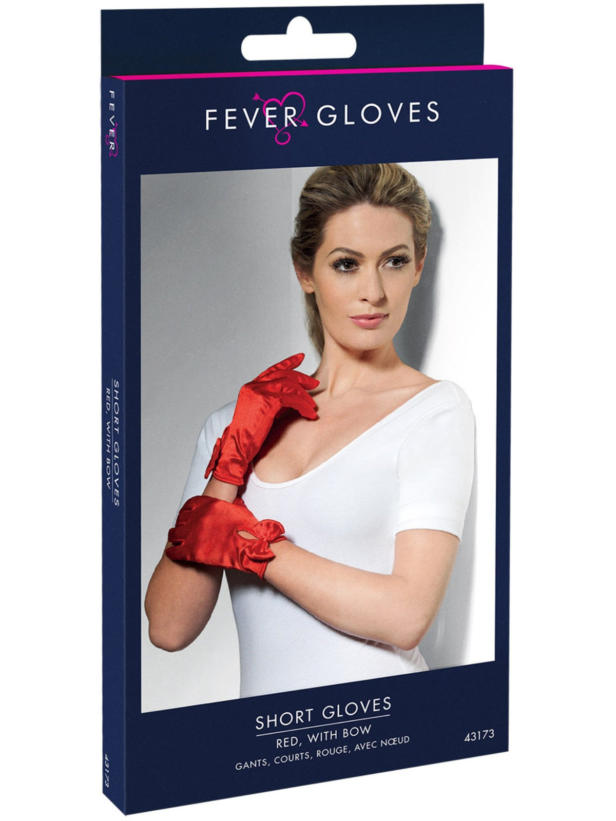 GLOVES SHORT &amp; RED, ADULT - Back