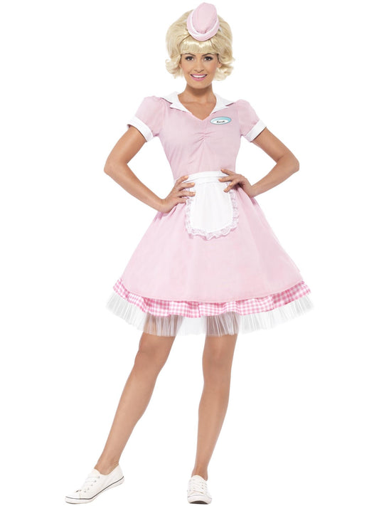 50S DINER GIRL COSTUME, ADULT - Front