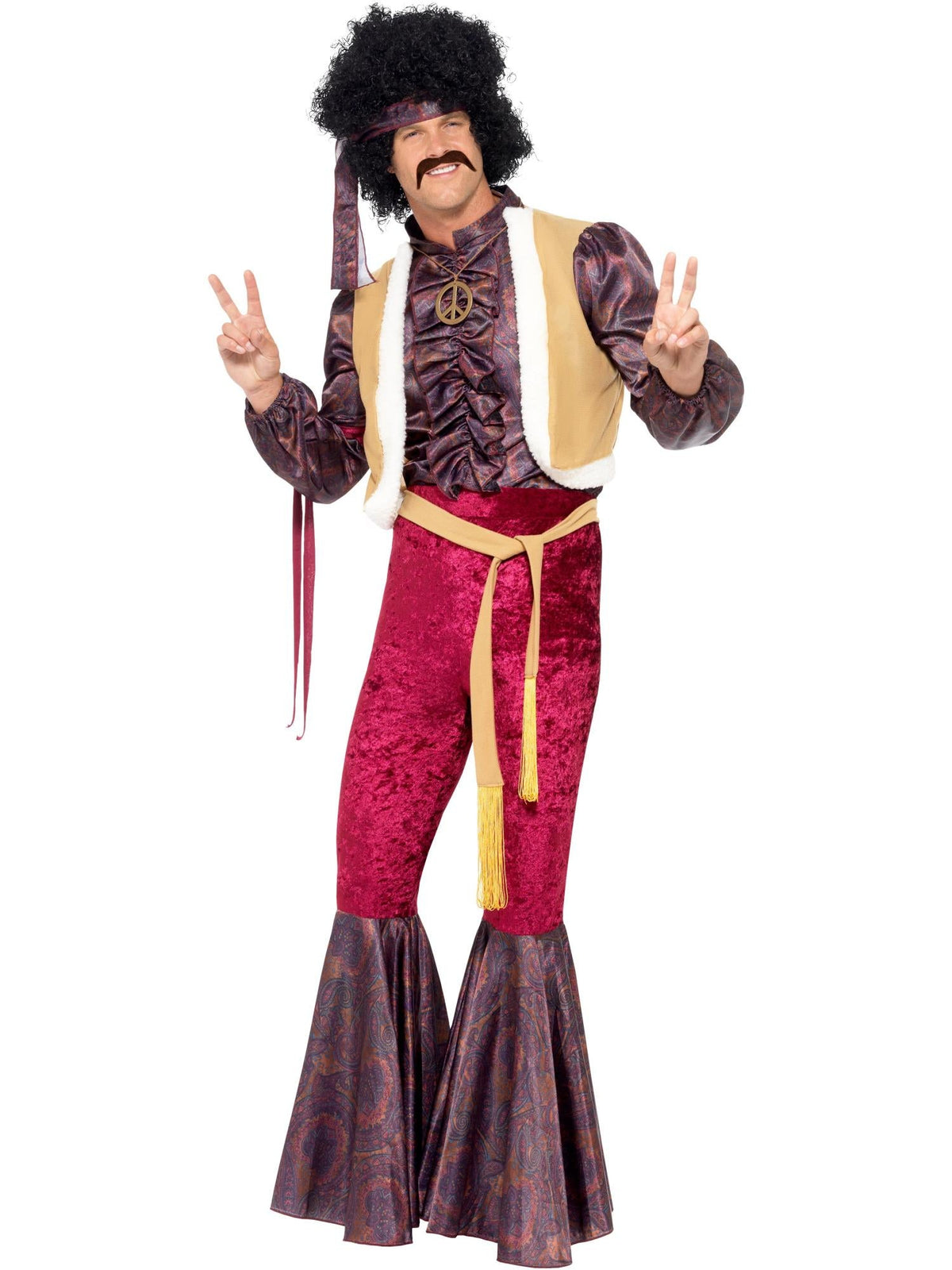 70S PSYCHEDELIC ROCKER COSTUME, ADULT - XL - Packaging