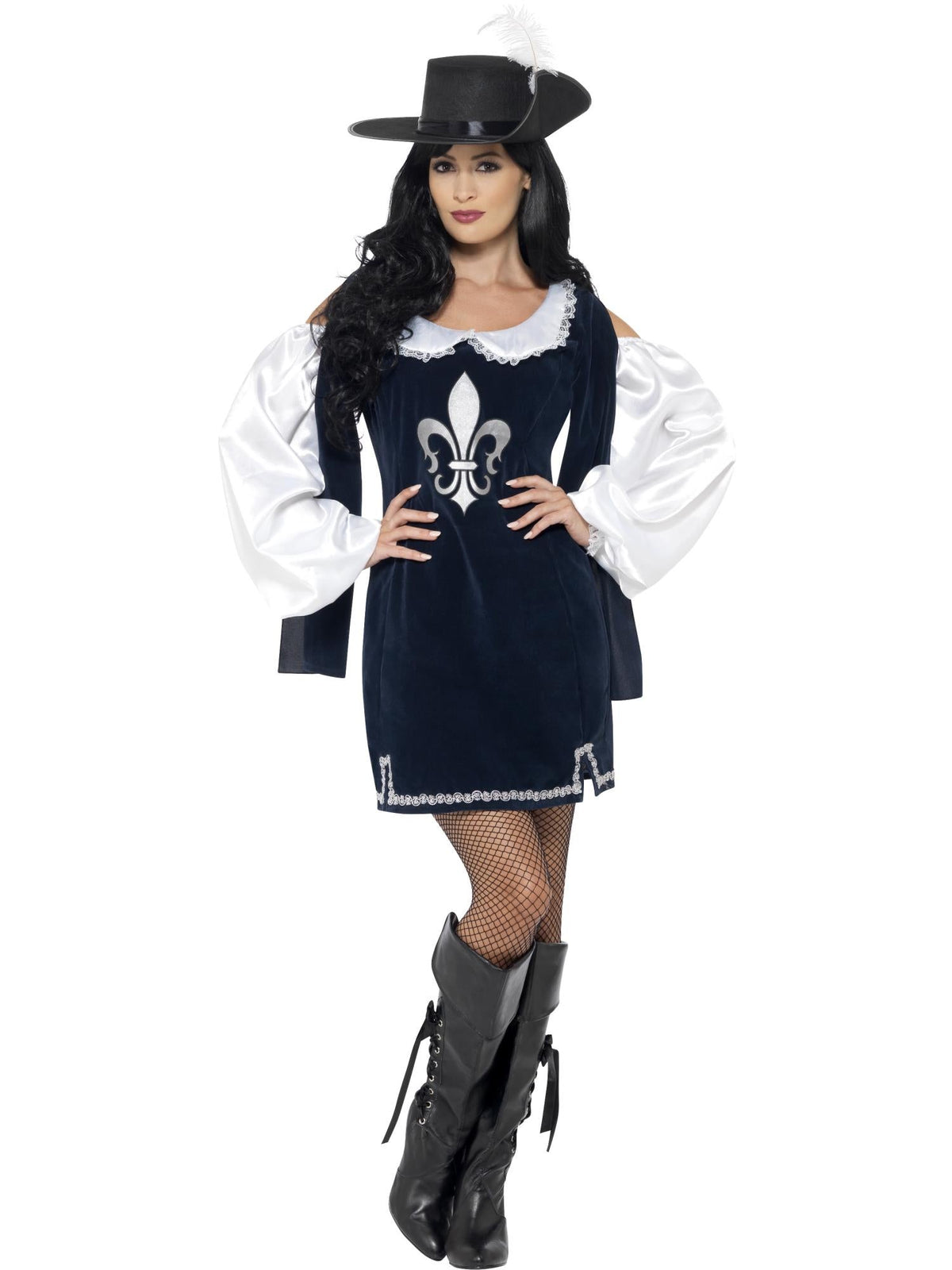 MUSKETEER LADY COSTUME, ADULT - Back