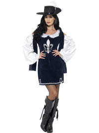 MUSKETEER LADY COSTUME, ADULT - Back