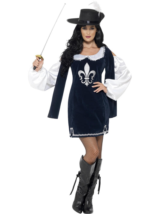 MUSKETEER LADY COSTUME, ADULT - Front