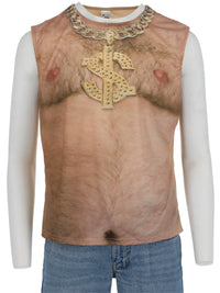 70S HAIRY CHEST TOP, ADULT - M - Side