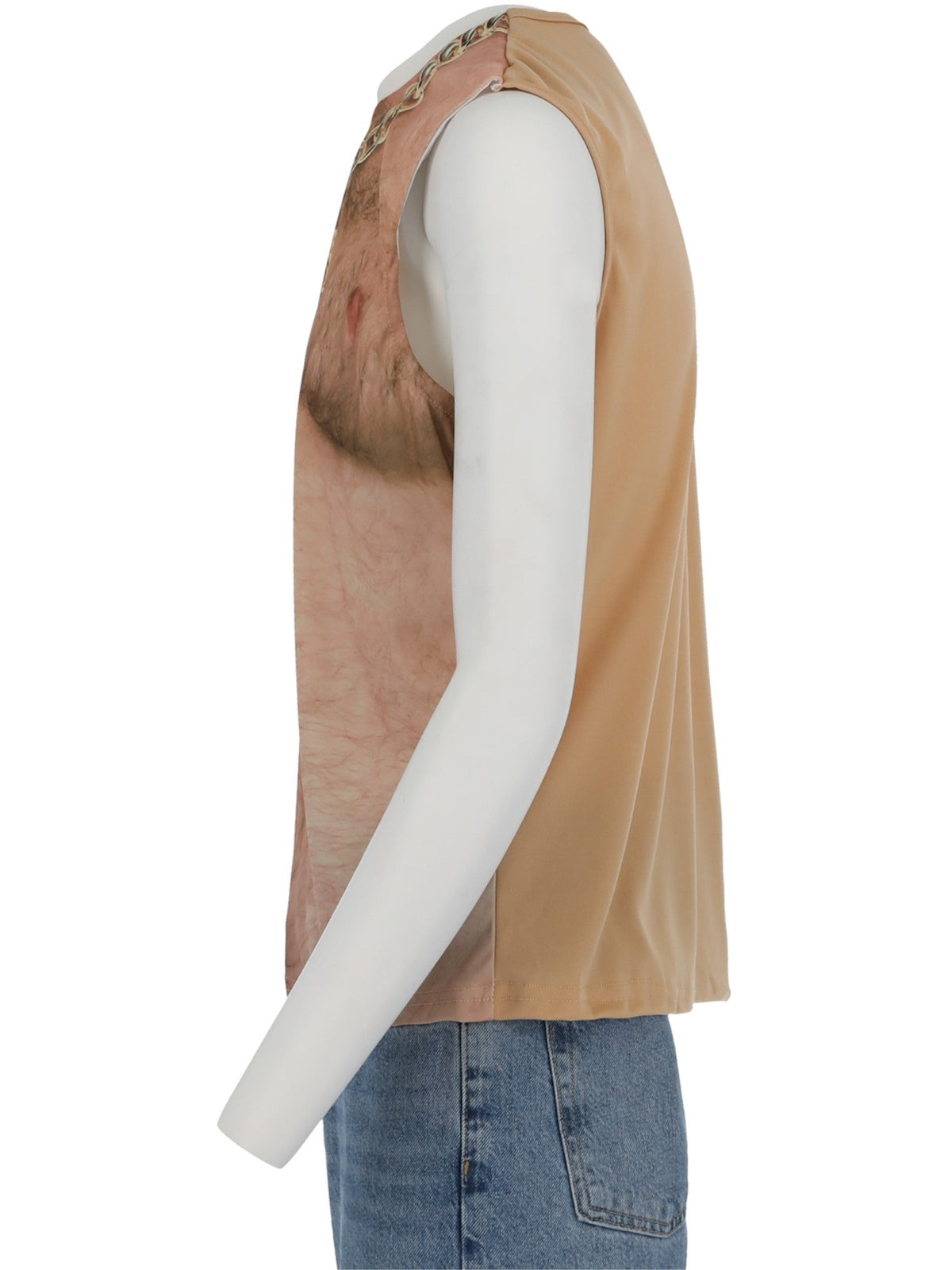 70S HAIRY CHEST TOP, ADULT - M - Packaging