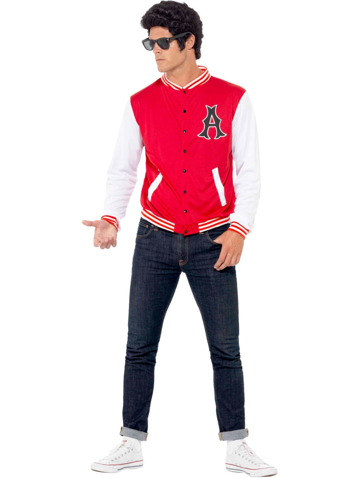 50S COLLEGE JOCK LETTERMAN JACKET, ADULT - M - Packaging