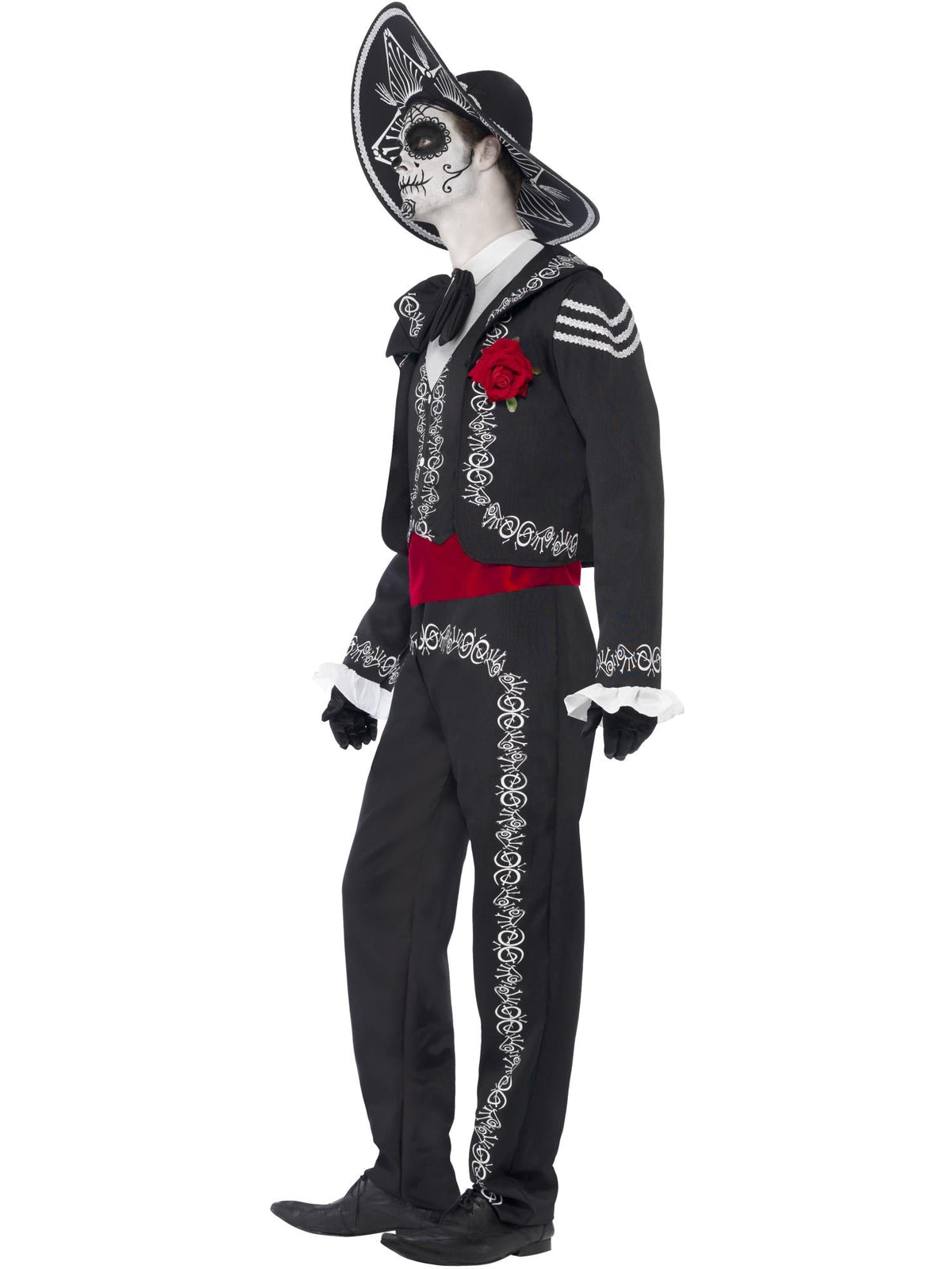 DAY OF THE DEAD SENOR BONES COSTUME, ADULT - S - Back