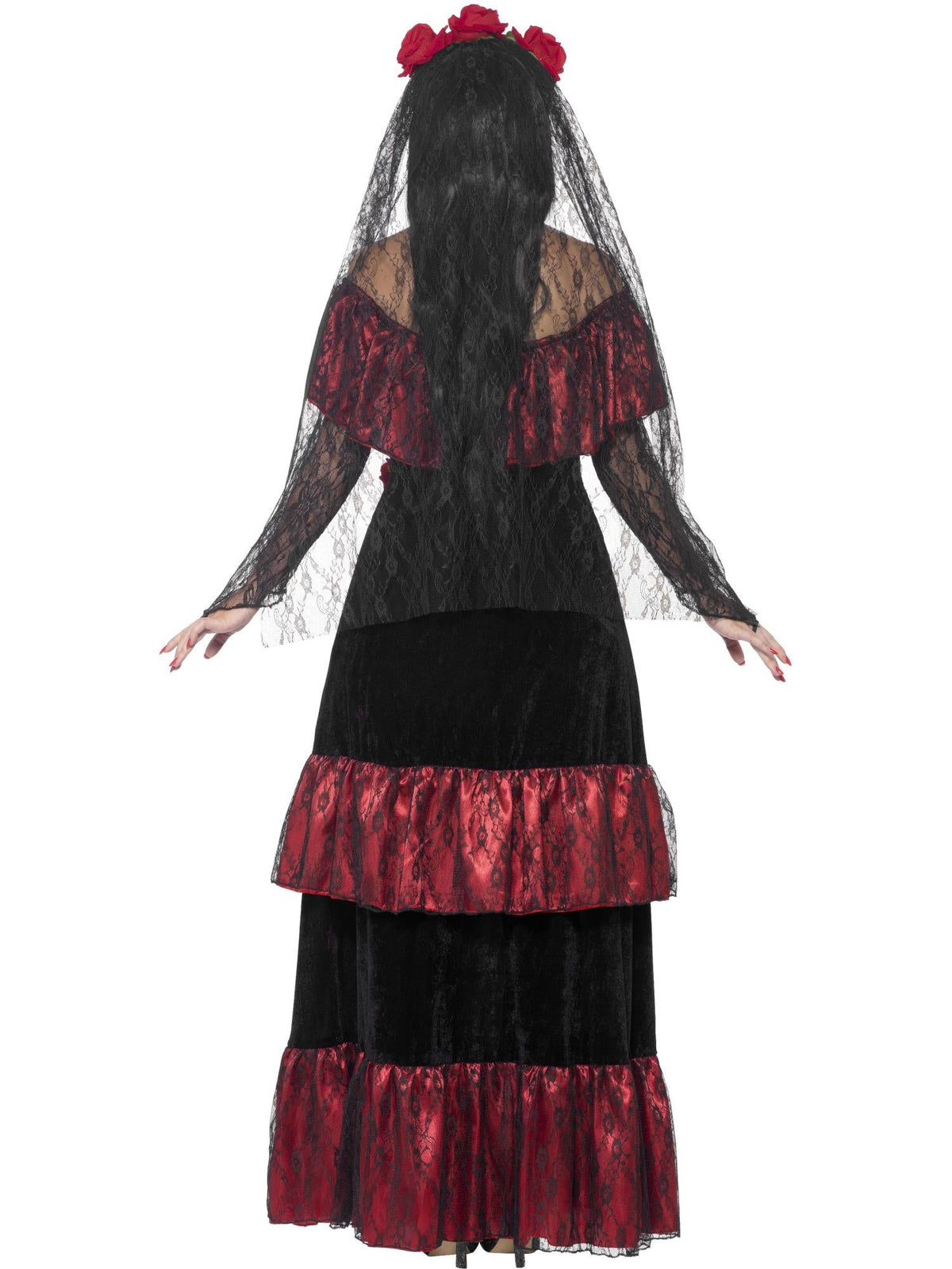 DAY OF THE DEAD BRIDE DELUXE COSTUME, ADULT - Side