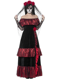 DAY OF THE DEAD BRIDE DELUXE COSTUME, ADULT - Front