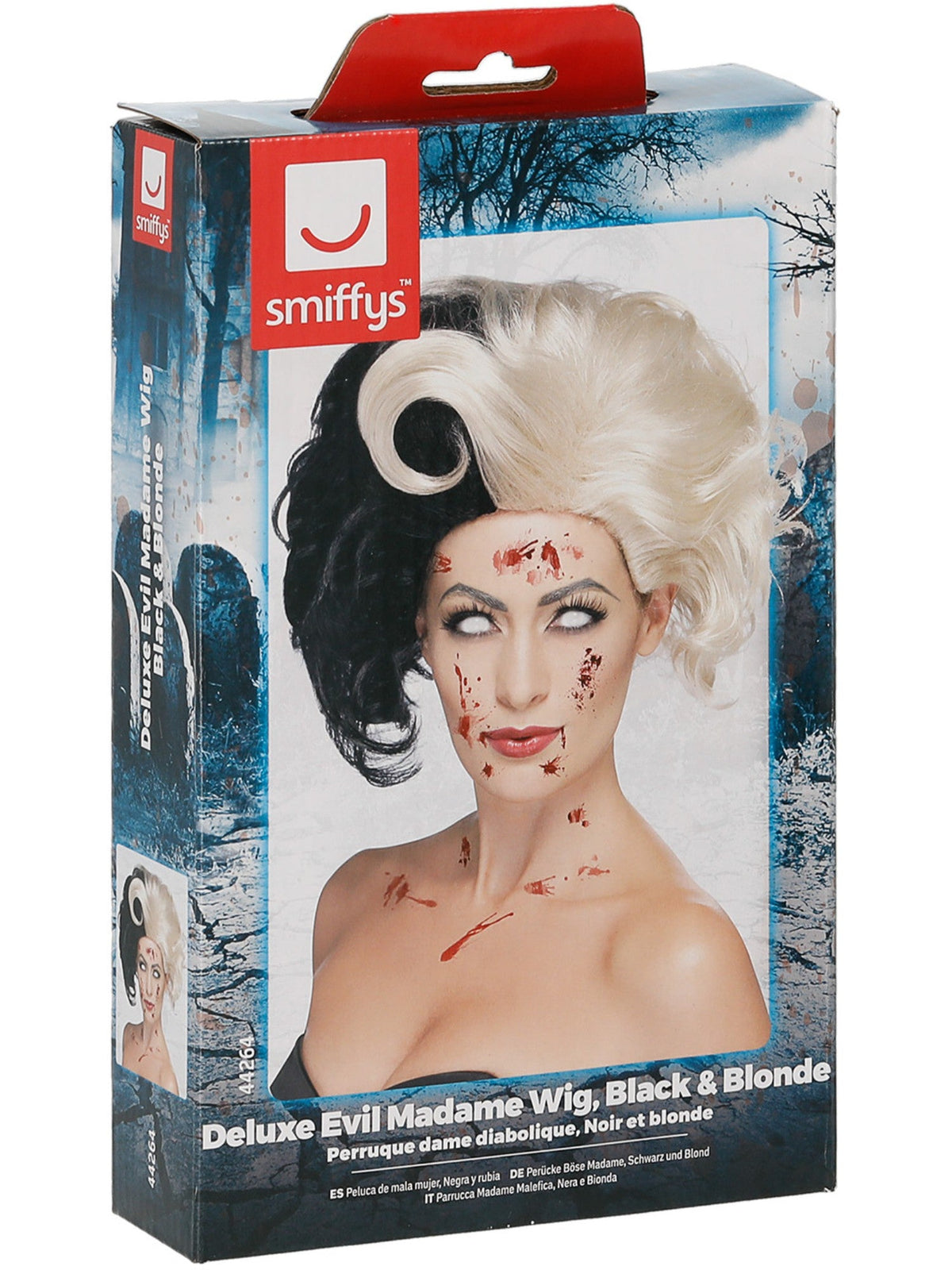 EVIL MADAME WIG, ADULT - Back