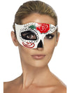 DAY OF THE DEAD HALF EYE MASK, ADULT - Front