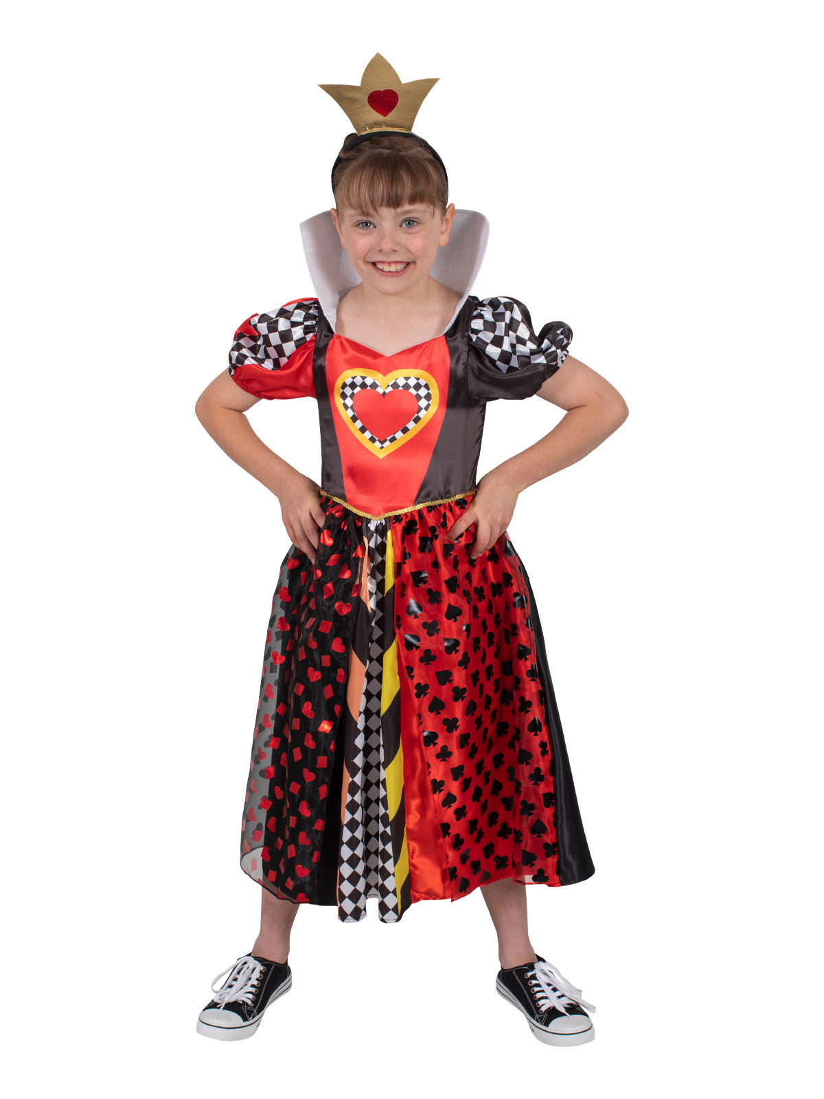 QUEEN OF HEARTS DELUXE COSTUME, CHILD - Back