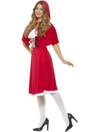 RED RIDING HOOD COSTUME - LONG, ADULT - Back