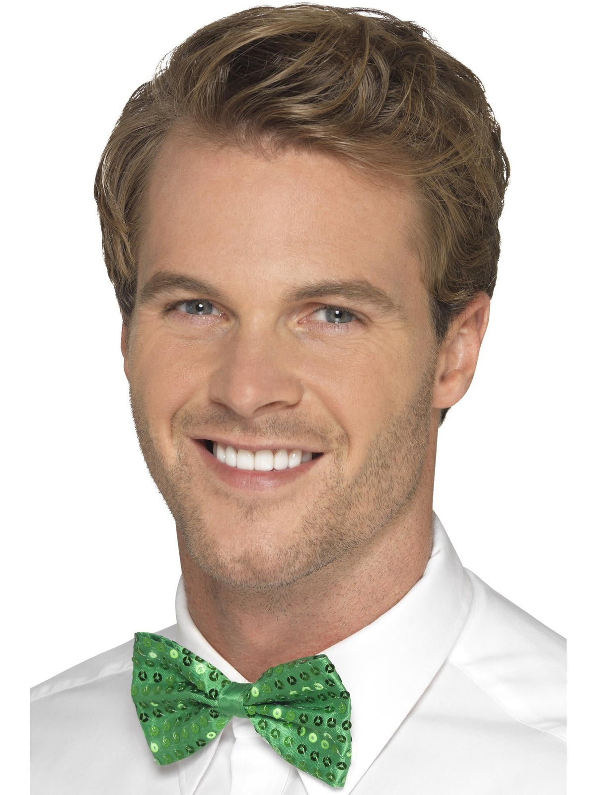 BOW TIE GREEN SEQUIN, ADULT - Back