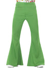 FLARED GREEN TROUSERS, ADULT - XL - Front
