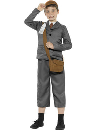 WW2 EVACUEE BOY COSTUME, CHILD - Front