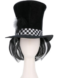 DARK TEA PARTY TOP HAT, ADULT - Back