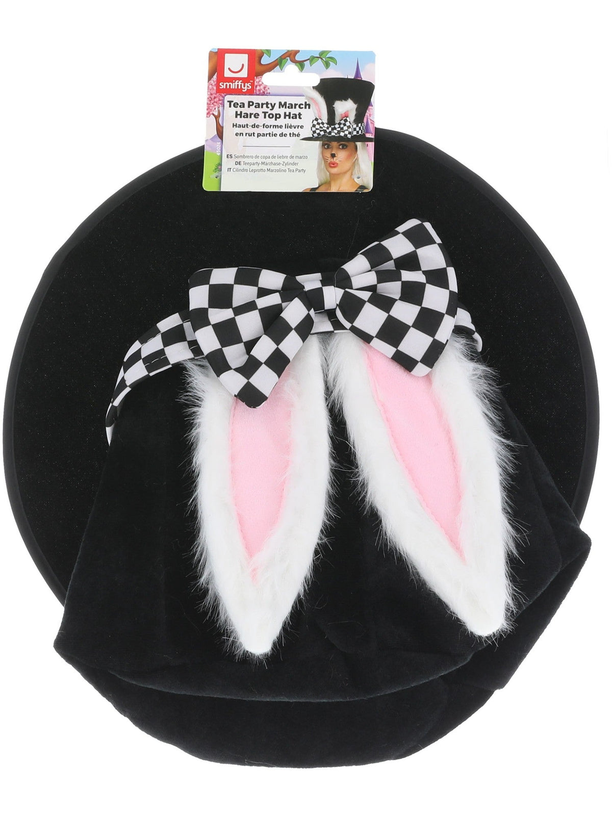 TEA PARTY MARCH HARE TOP HAT, ADULT - Side