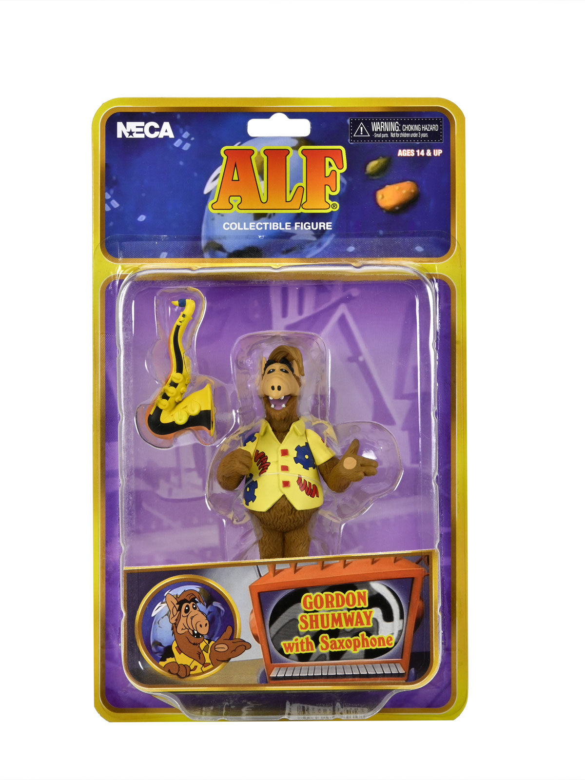 ALF TOONY CLASSIC WITH SAXOPHONE 6" ACTION FIGURE, NECA - Packaging