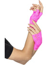 80S FINGERLESS LACE GLOVES,  ADULT - Front