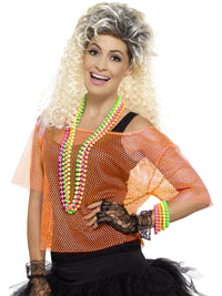 FISHNET TOP, NEON ORANGE, ADULT - Front