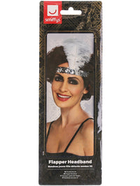 FLAPPER SILVER HEADBAND, ADULT - Back
