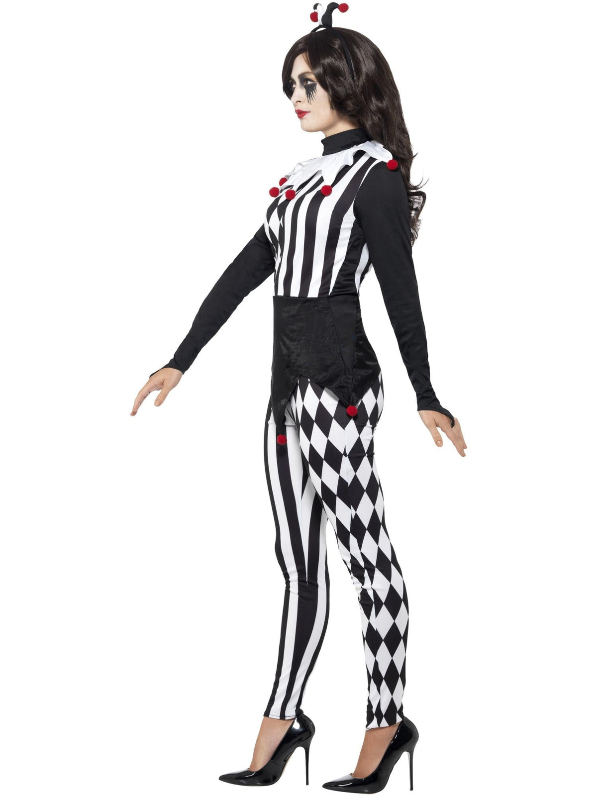 JESTER LADIES COSTUME, ADULT - L - Side