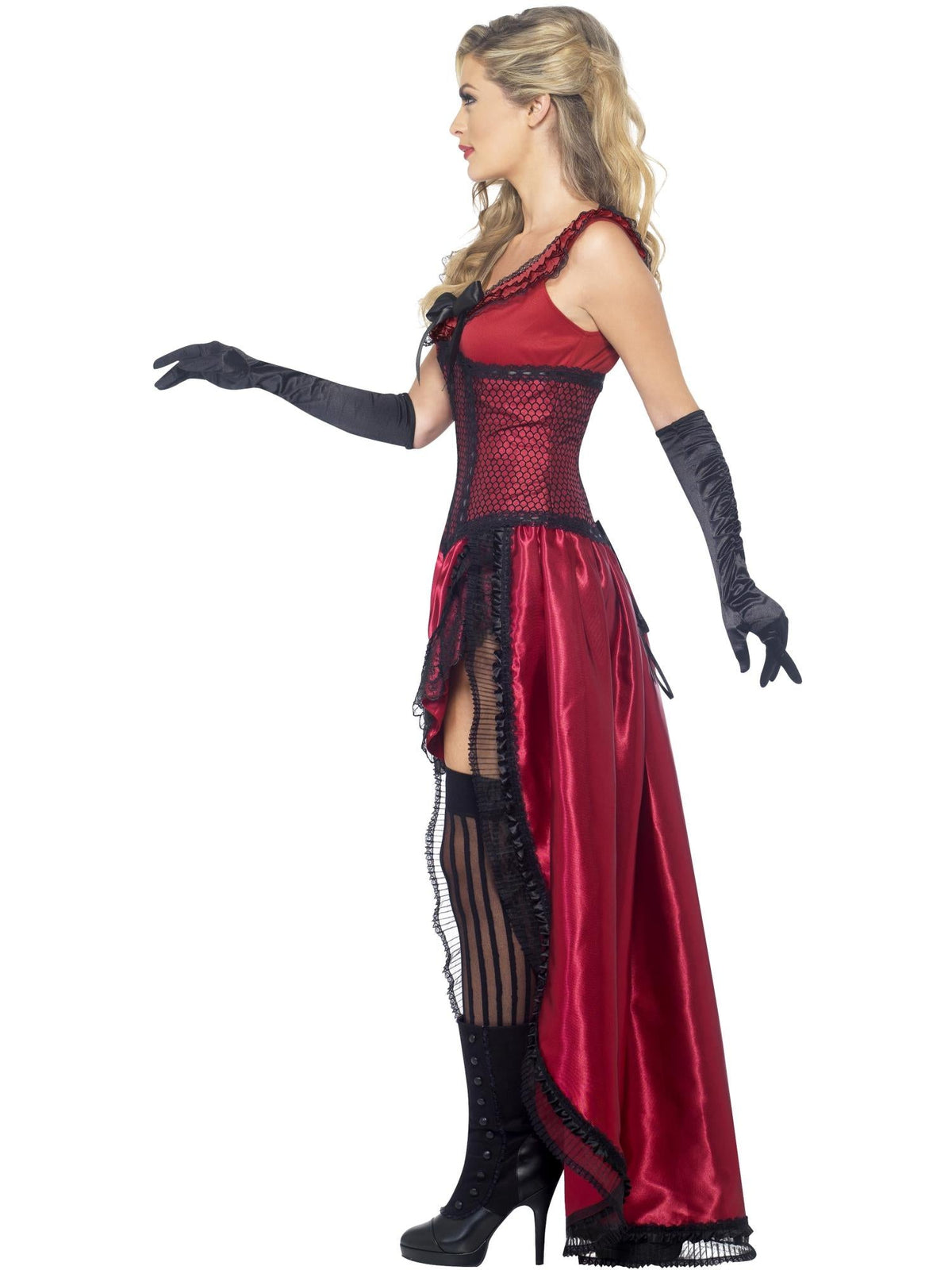 WESTERN BROTHEL BABE COSTUME, ADULT - S - Back