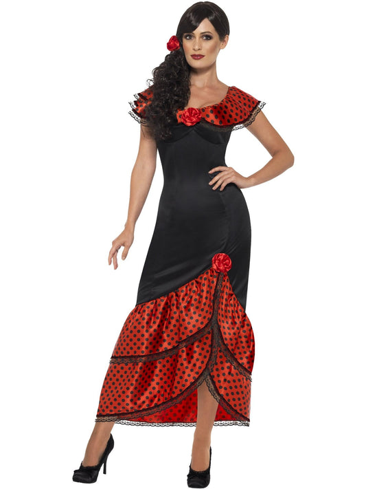 FLAMENCO SENORITA COSTUME, ADULT - Front
