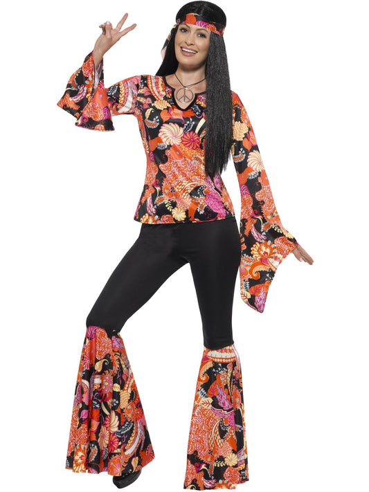 WILLOW THE HIPPIE COSTUME, ADULT - PLUS - Front
