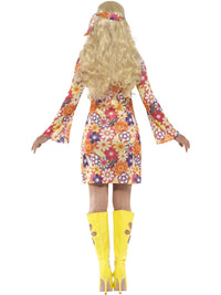 FLOWER HIPPIE COSTUME, ADULT - Side