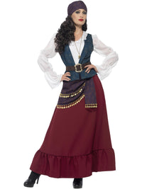 PIRATE BUCCANEER BEAUTY DELUXE COSTUME, ADULT - S - Front
