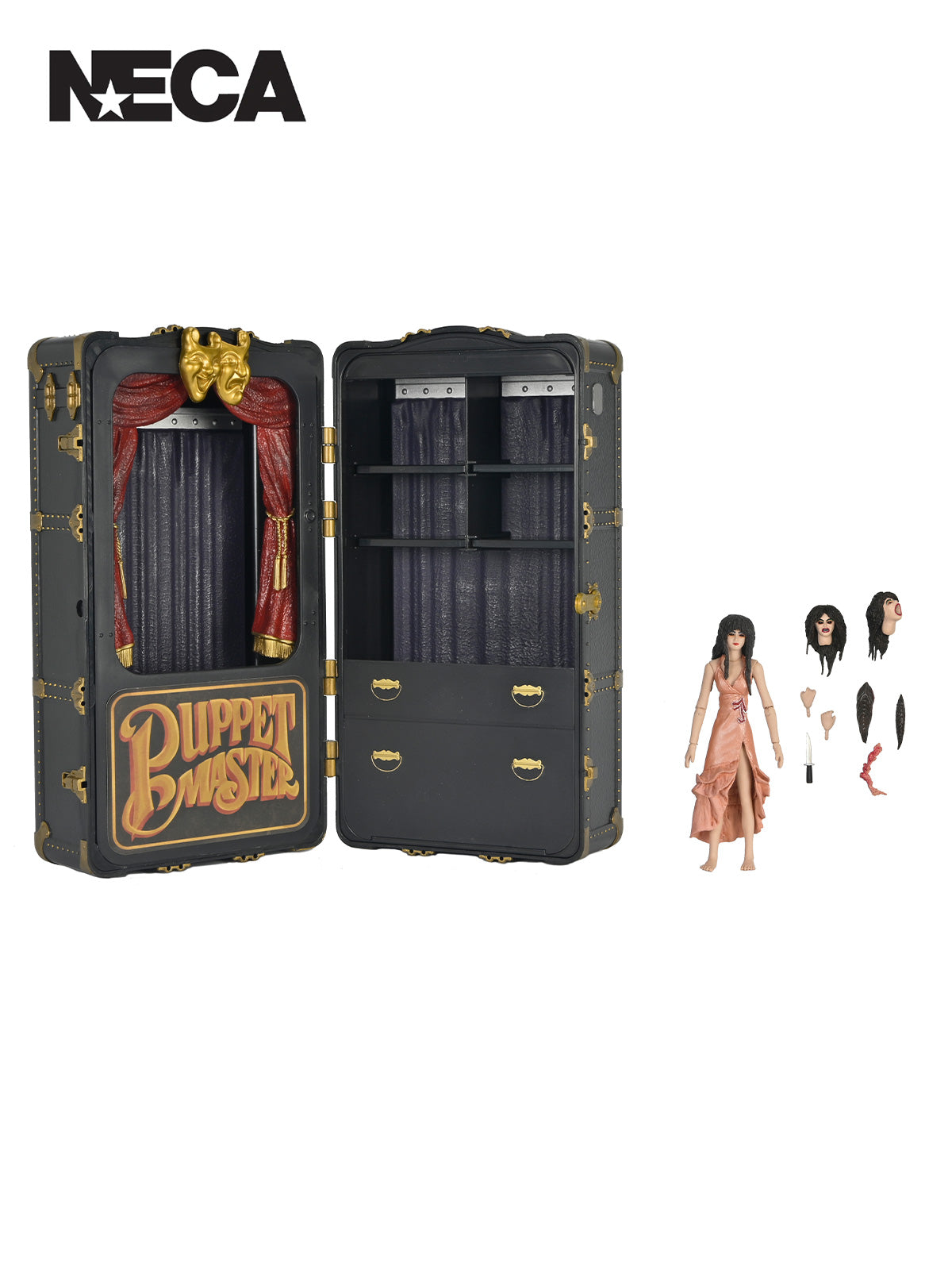 PUPPET MASTER LEECH WOMAN AND TOULON'S PUPPET CASE 7" ACTION FIGURE 2 PK - Back