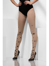 TIGHTS OPAQUE WITH BLACK SPIDERS, ADULT - Front